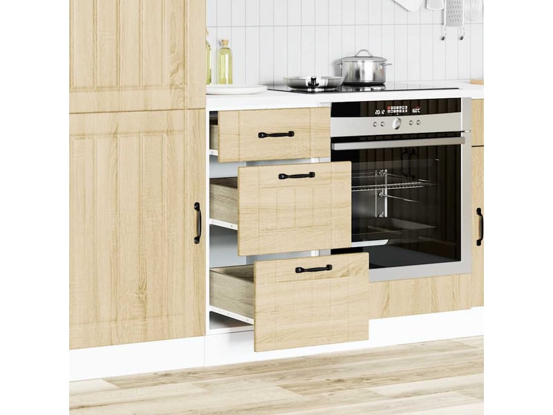  Meuble de rangement, armoire de cuisine lucca chêne sonoma bois ingénierie shl4775  - Conforama C