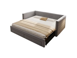 Lit extensible 90x190 cm VIVRYN coloris gris