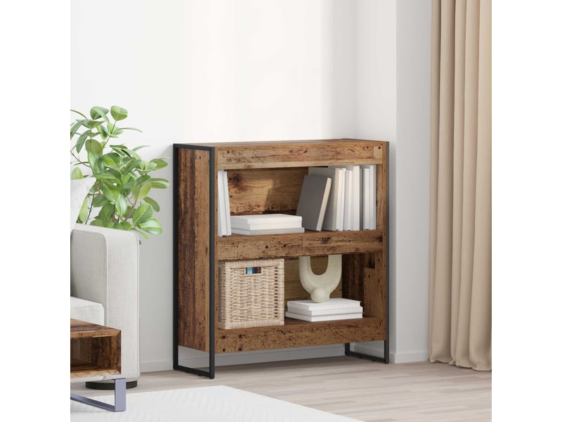 Bibliothèque, armoire à livres 80 x 30 x 86,5 cm bois d'ingénierie bois ancien - Conforama B