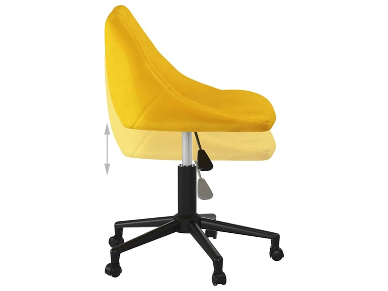  Chaise de salle à manger, chaise pivotante jaune moutarde velours cf28731  - Conforama E