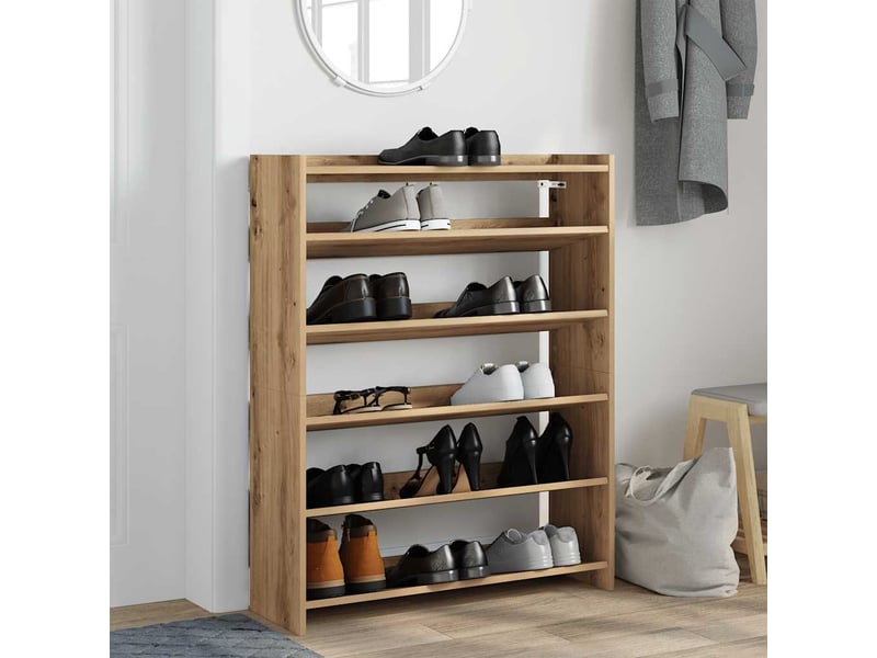  Meuble à chaussures, étagère à chaussures chêne artisanal bois d'ingénierie shl5701  - Conforama C