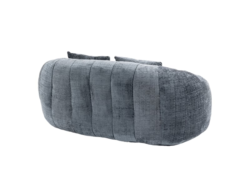  Pouf géant fauteuil poire chenille gris confortable intérieur extérieur adulte enfant  - Conforama D