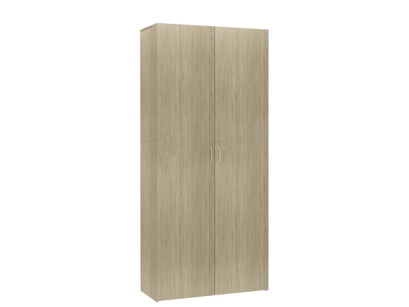  Meuble à chaussure, armoire à chaussures chêne sonoma 80x35,5x180cm bois ingénierie  - Conforama A