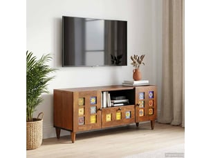 Meuble tv coloris marron 105 cm <strong></strong>  <strong></strong>