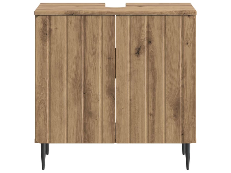 Meuble sous lavabo de salle de bain zwolle chêne artisanal cf64946 - Conforama D