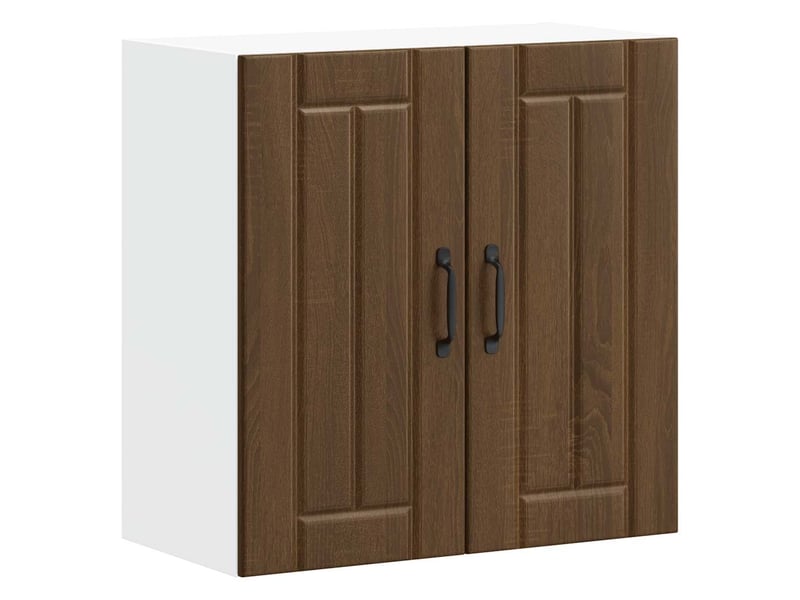  Meuble de rangement, armoire murale de cuisine lucca chêne marron bois ingénierie shl3708  - Conforama A