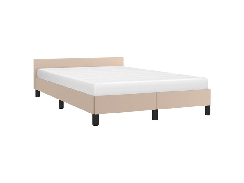 Lit double- lit adulte - cadre de lit avec tête de lit sans matelas cappuccino 120x200cm - Conforama B