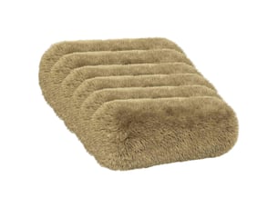 Lot de 6 coussins avec oreiller, coussins décoratifs heerlen gris clair fleece pv cf50819