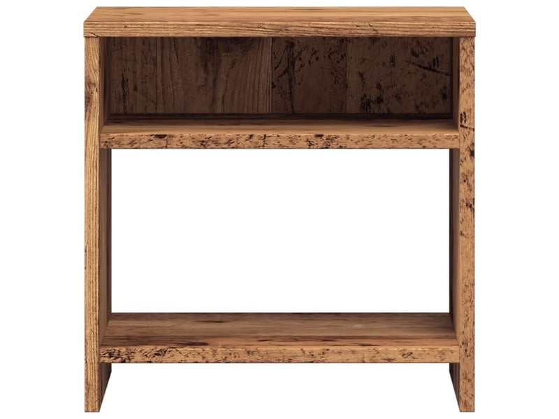  Table de chevet, table d'appoint vieux bois 40x30x40 cm bois d'ingénierie shl78137  - Conforama E