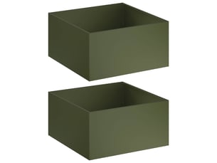 Jardinière - cache-pot de jardin 2 pcs vert olive 80 x 80 x 40 cm