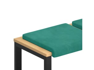 Lot de 2 coussins de banc, coussins d'assise, coussins pour chaisecanapé velours turquoise profondeur 35 cm cf52551