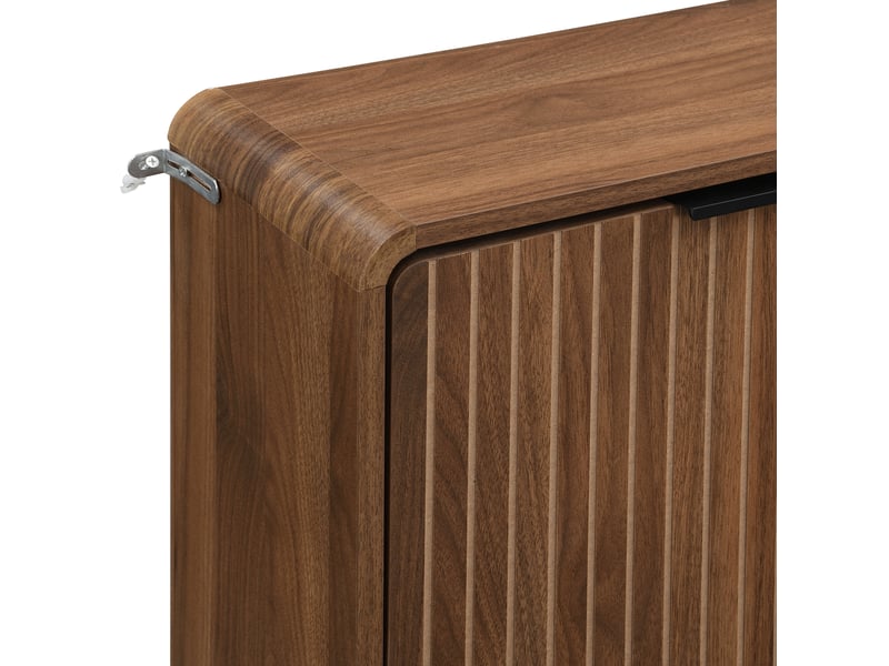  Meuble à chaussures moderne en bois foncé, style nordique, rangement double niveau pour 18 à 24 paires  - Conforama E
