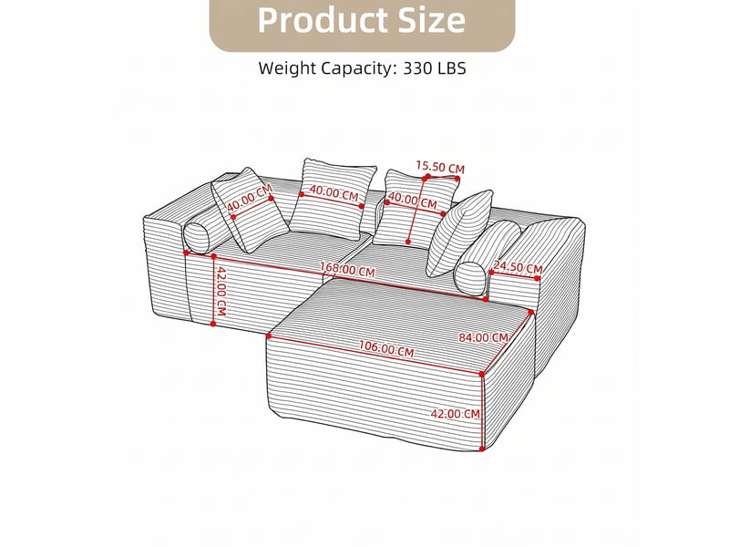  Canapé d'angle modulable en l 3 places gris en tissu chenille  - Conforama E