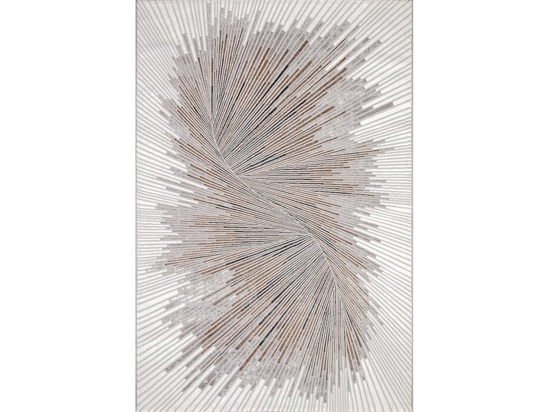 Tapis mila brillant abstrait design, gris, 200 x 290 cm