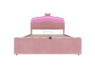 Lit coffre 140x200 cm ZOVIRA coloris rose