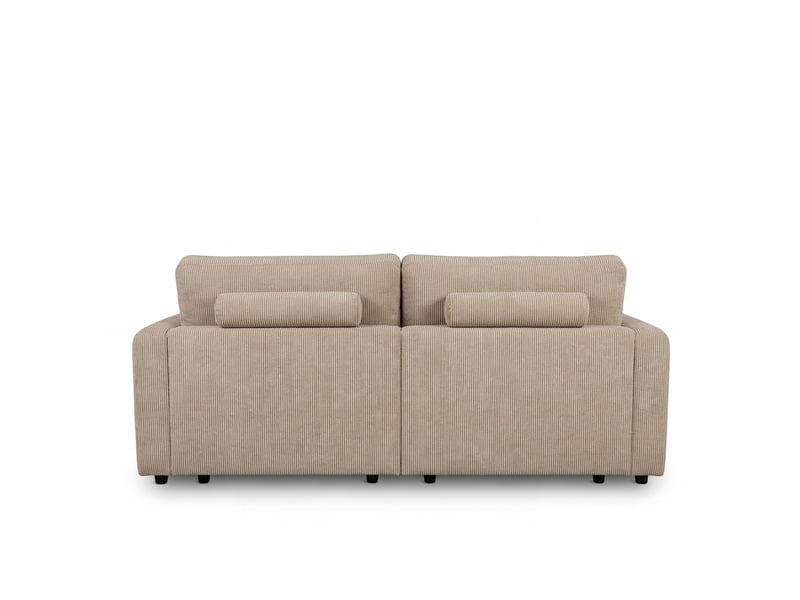 Canapé droit velours côtelé beige venezia 3 pl 3CA56.CA.3D.05 - Conforama E