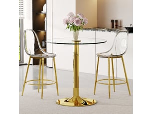 Ensemble table rond(e)  2 chaise(s)    