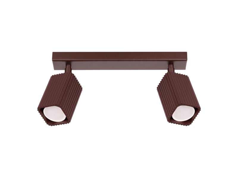  Plafonnier rayo 2 brun aluminium moderne 16.5x30x6cm SL.3234 - Conforama A