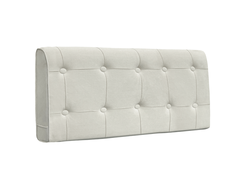 Tête de lit rembourrée vercart 120x60 cm - micro-daim imitation suédine, mousse 100 mm, beigegrey  - Conforama A