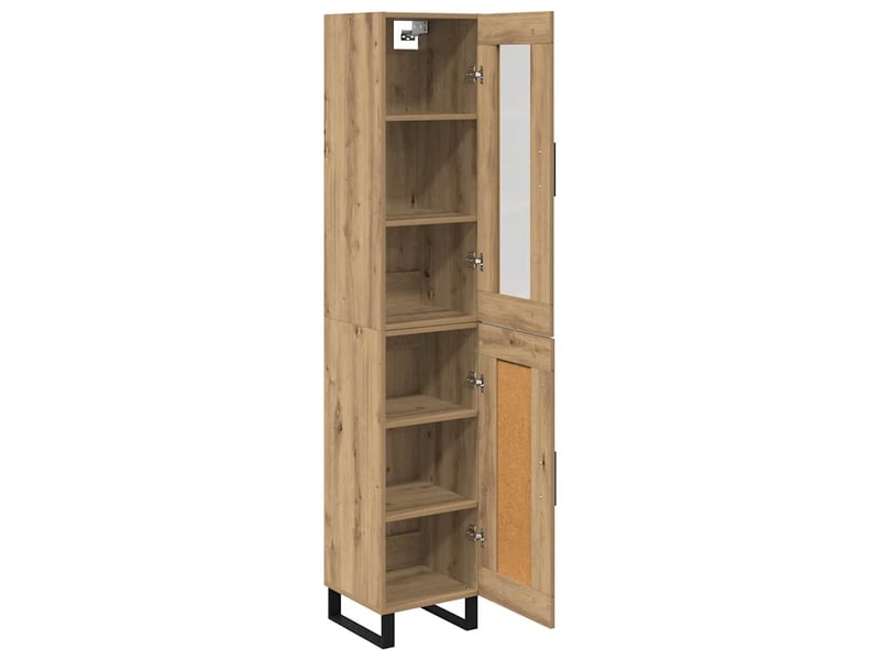  Buffet - haut armoire chêne artisanal 34,5 x 34 x 180 cm  - Conforama E