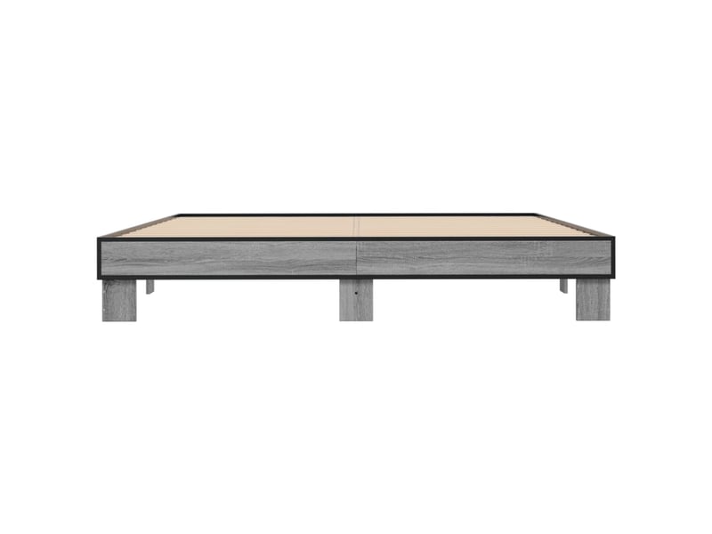  Lit double- lit adulte -  cadre de lit sans matelas sonoma gris 200x200 cm  - Conforama C