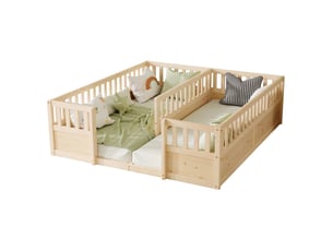 Lit 2 places 2x90x200 cm MODFU   coloris naturel