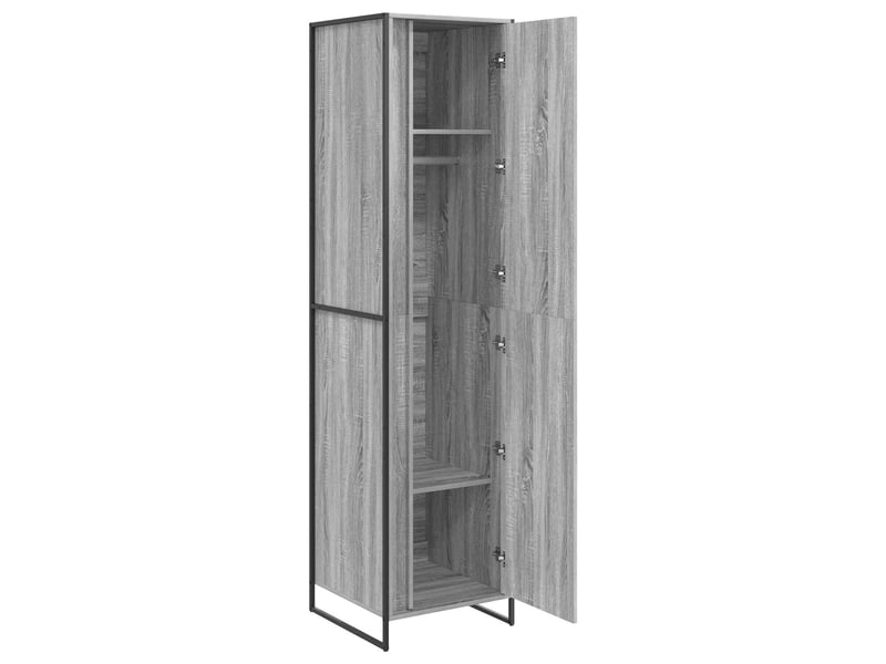  Garde-robe chambre, armoire de rangement gris sonoma 50x50x200 cm bois d'ingénierie  - Conforama D