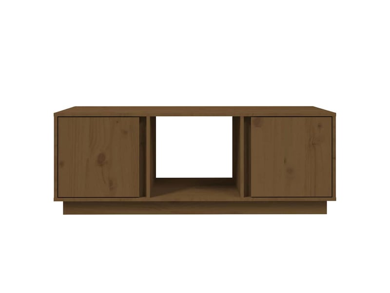  Table basse - table de salon - table à thé marron miel 110x50x40 cm bois massif de pin  - Conforama E