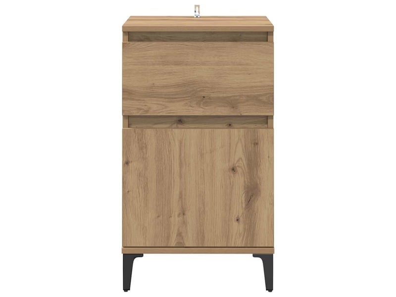  Table de chevet - cabinet de chevet - table de nuit chêne artisanal 40 x 35 x 70 cm  - Conforama E