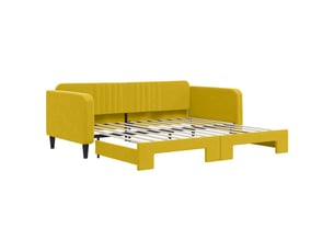 Lit simple 100x200 cm coloris jaune