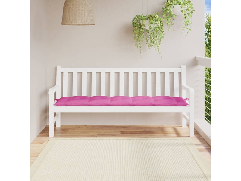  Coussin de banc de jardin, coussin d'assise rose 180x50x7 cm tissu oxford cf52791  - Conforama B
