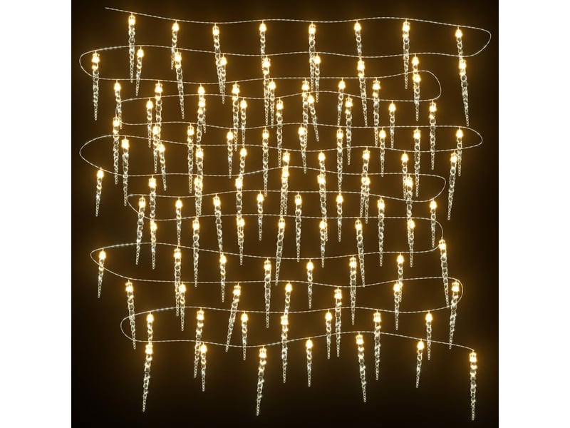  Guirlande lumineuse de noël 100 led blanc chaud 10 m acrylique pvc  - Conforama C