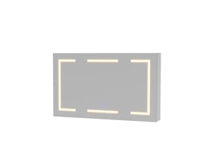 Armoire de toilette led 3 portes - 100 x 13.5 x 60 cm-blanc - meuble de salle de bain avec éclairage 3 couleurs, antibuée et prise