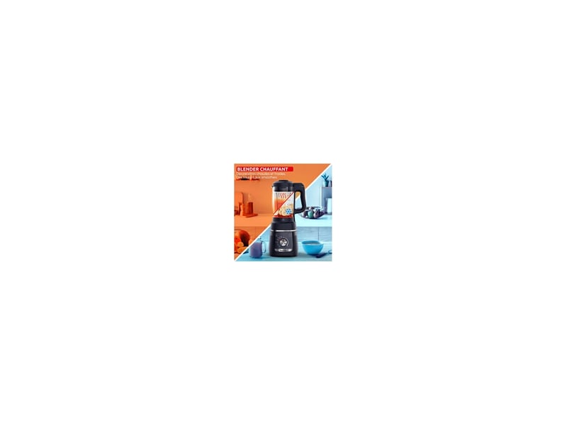  Moulinex blendforce cook lm5768f0 blender chauffant 1000 w 1,5 l avec mini hachoir noir bleu 8221820 - Conforama C
