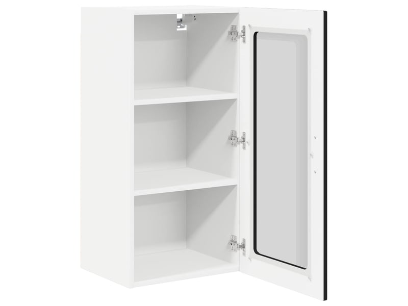  Meuble mural de cuisine, cabinet en verre mural noir 40x31x80cm shl6856  - Conforama E