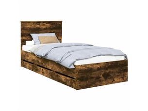 Lit simple 100x200 cm    coloris marron