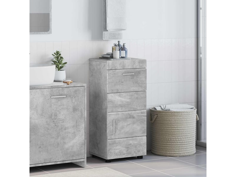  Ensemble d'armoire de salle de bain tulum gris béton cf62985  - Conforama B