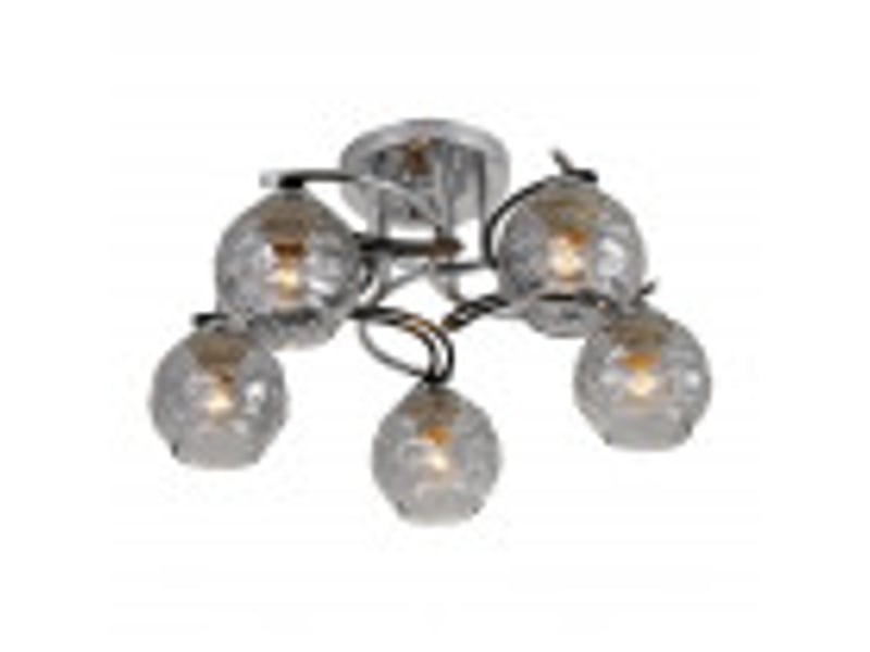  Fabrilamp etna, lampe, moderne, 5 x e14, chroméwengé, 23 x 46 x 46 cm 152555020 - Conforama D