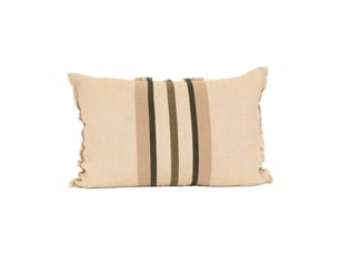 Coussin rayé en lin et coton 50x80 cm