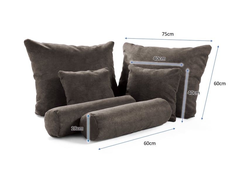 Coussin gris 65 cm 90 cm  - Conforama H