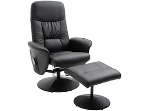 Fauteuil relax électrique pivotant MAISENTIEL Simili noir vendu A l'unité