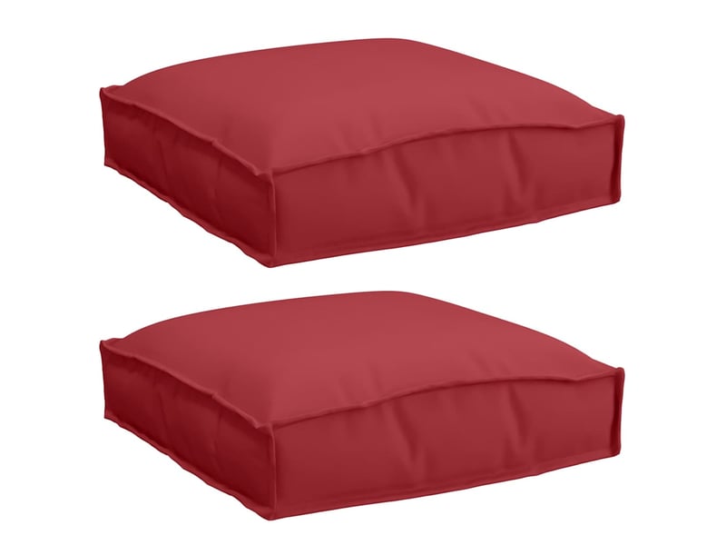 Lot de 2 coussins pour chaise, coussins d'extérieur tissu oxford bordeaux 40 x 40 x 8 cm cf50045 - Conforama A