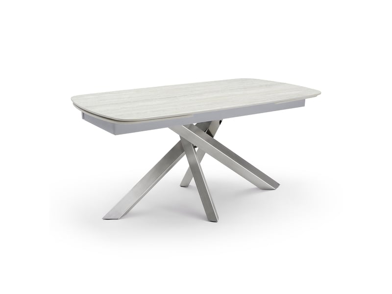  Table à manger extensible en céramique travertin travertin cast TE14TRAST - Conforama E