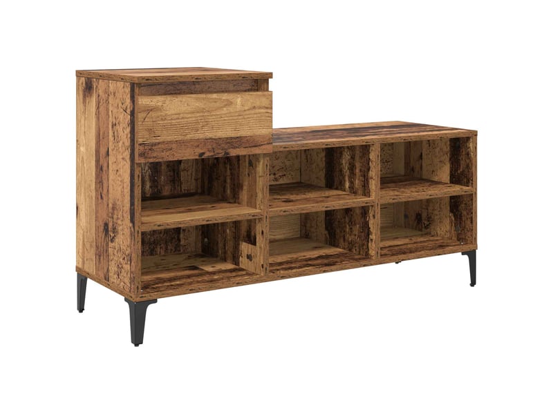  Banc à chaussures, meuble à chaussures 102x36x60 cm bois d'ingénierie shl9638  - Conforama A