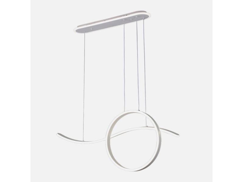  Fabrilamp style, suspension, moderne, led, 205 w, 17940 lm, 3000-4000-6000 k, blanc, 60-100 x 100 x 15 cm 249492001 - Conforama C