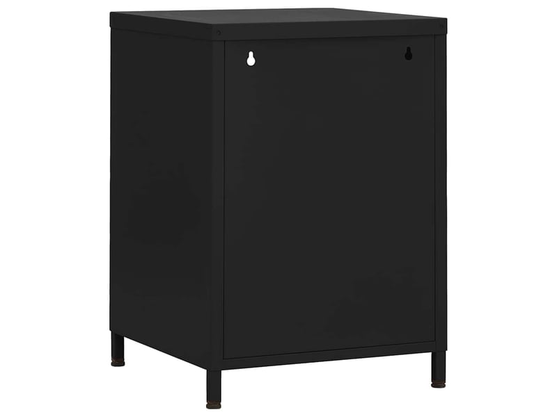  Lot de 2 tables de chevet - cabinet de chevet - table de nuit noir 35x35x51 cm acier  - Conforama D