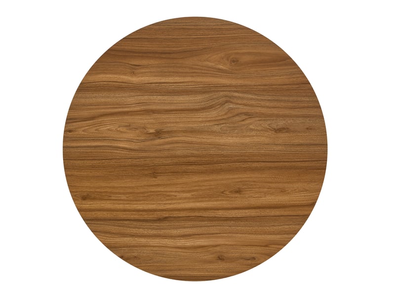  Table d’appoint ronde,85x76 cm,mdf,effet noyer et métal noir  - Conforama D
