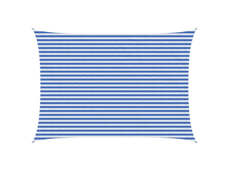 Voile d'ombre - voile d'ombrage - voile parasol 3,5 x 4,5 m hdpe rectangulaire bleu et blanc - Conforama B