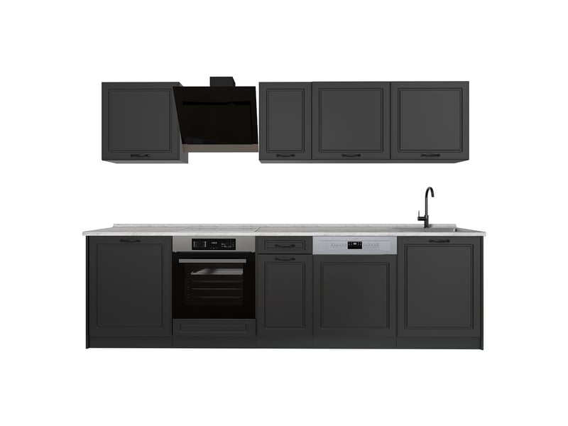  Vicco cuisine, anthracite campagneanthracite, 280cm sans plan de travail  - Conforama A