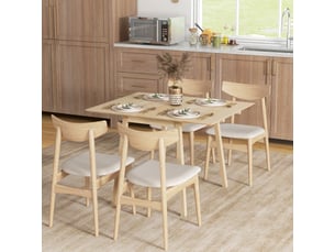 Table de salle à manger pliante pour 2 à 4 personnes avec 2 abattants, en bois de pin, pour cuisine et salle à manger